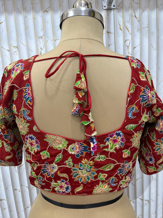 Position print blouse
