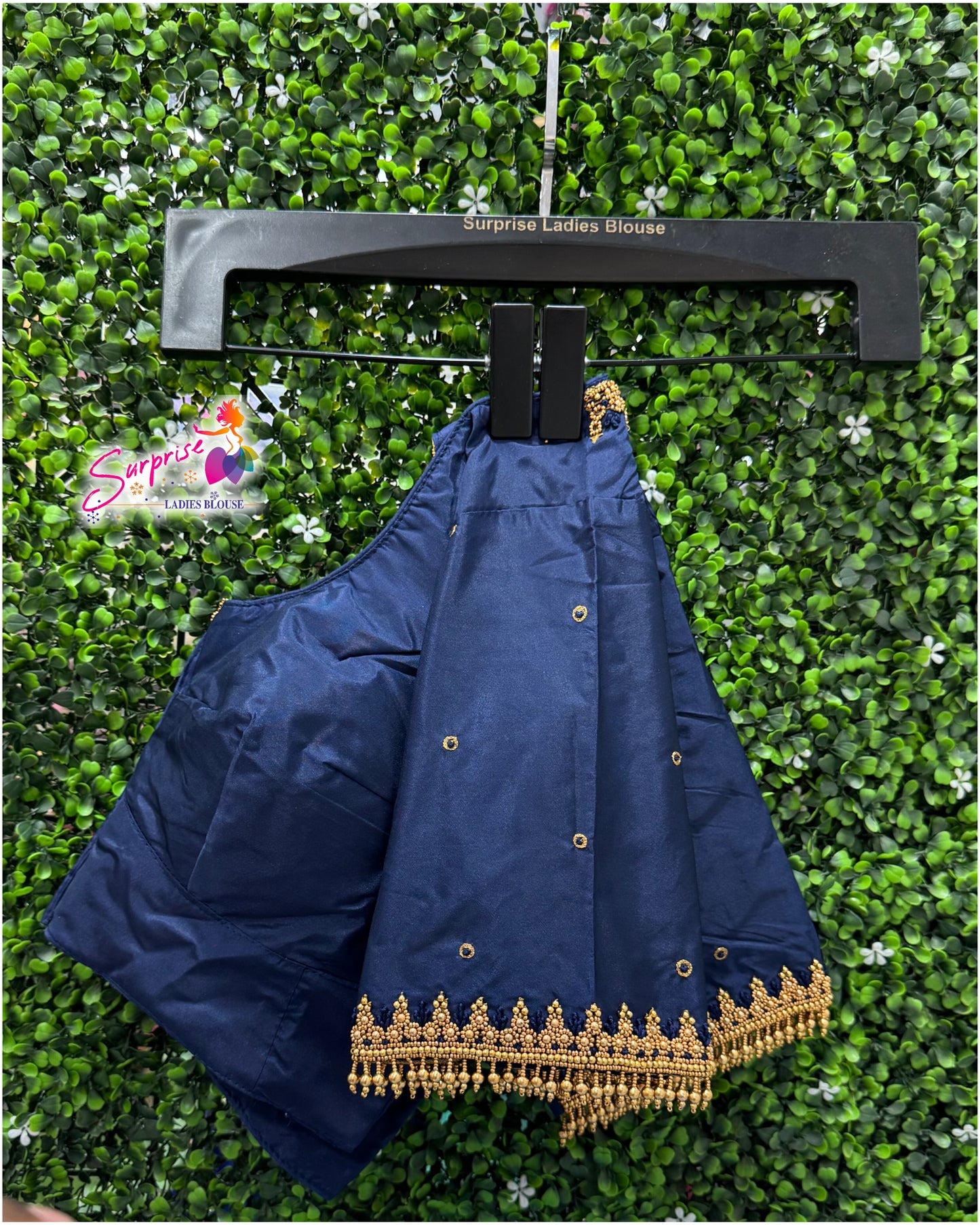 Designer handwork Ari work blouse Navy Blue color