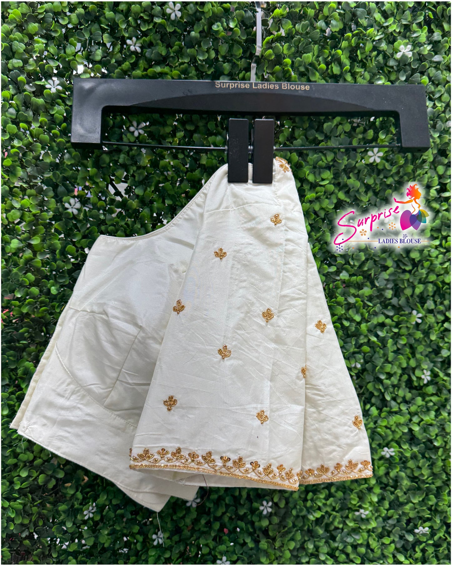 Handwork designer Ari work blouse off white / cream color