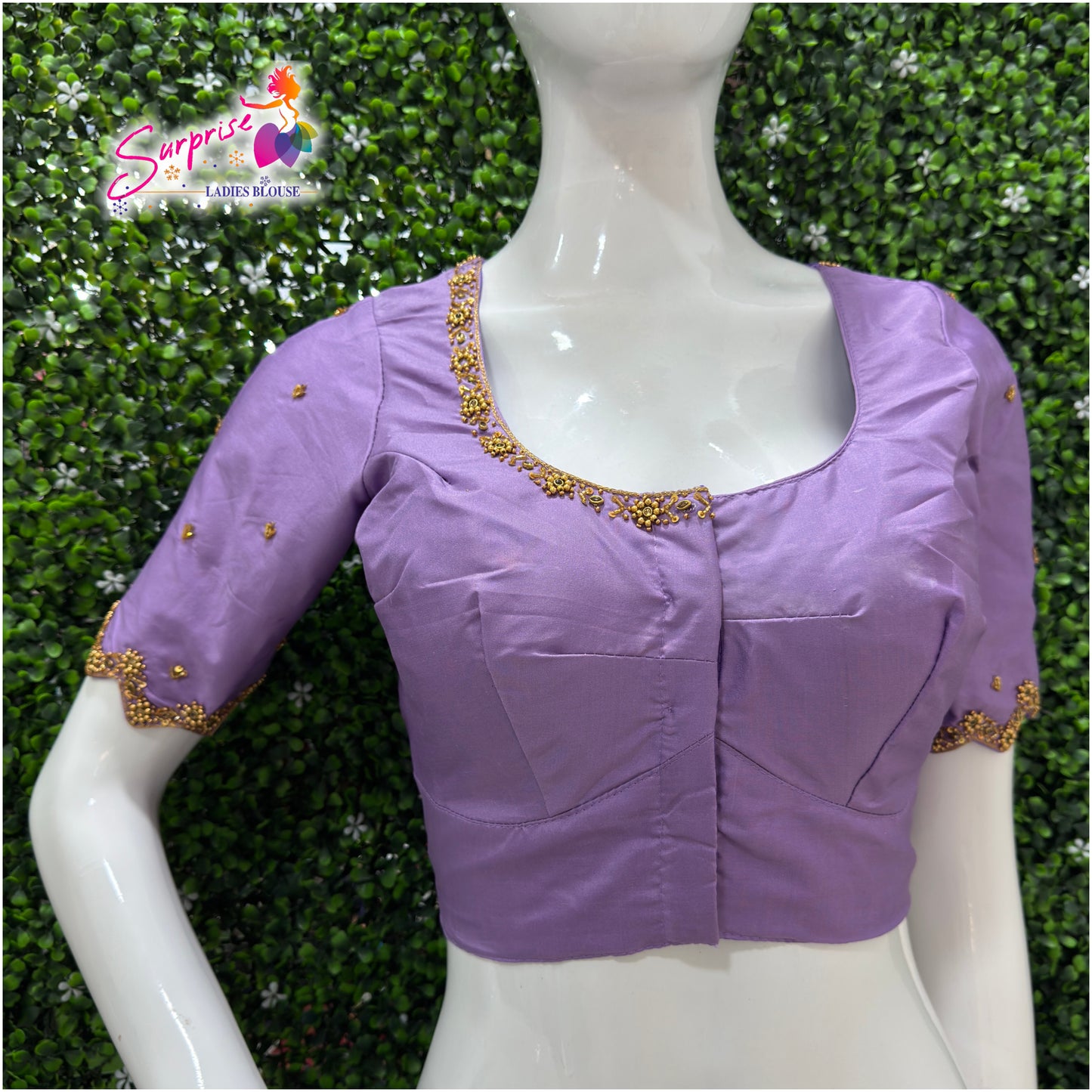Handwork designer Ari work blouse lavender color