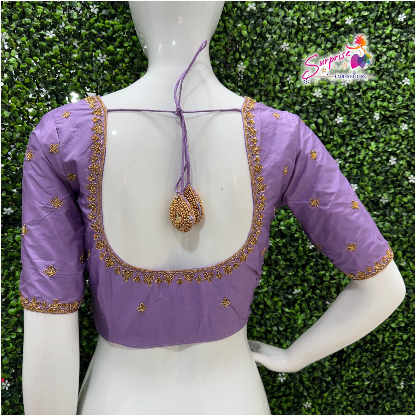 Handwork designer Ari work blouse lavender color