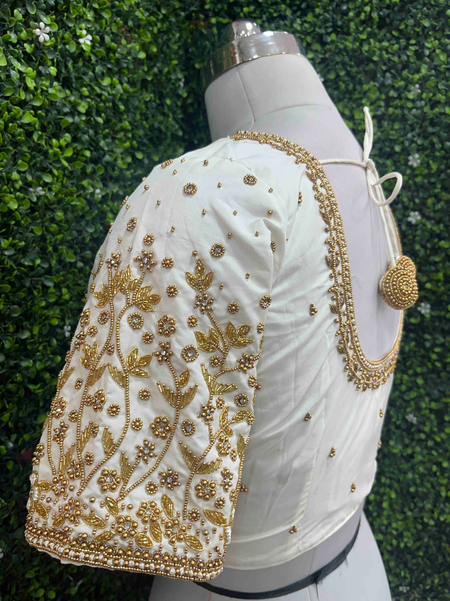 Handwork designer Ari work blouse Cream/ off white color