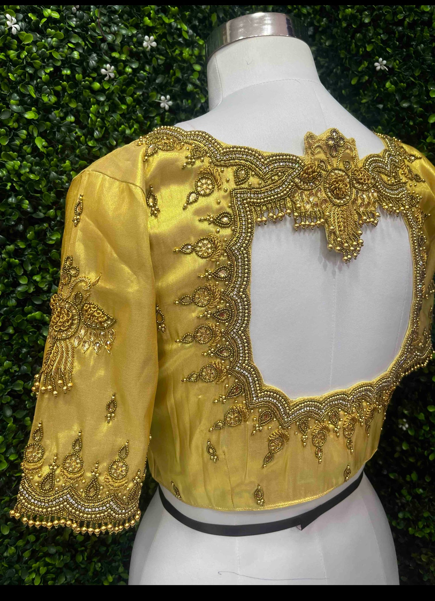 Designer Handwork Blouse Gold
