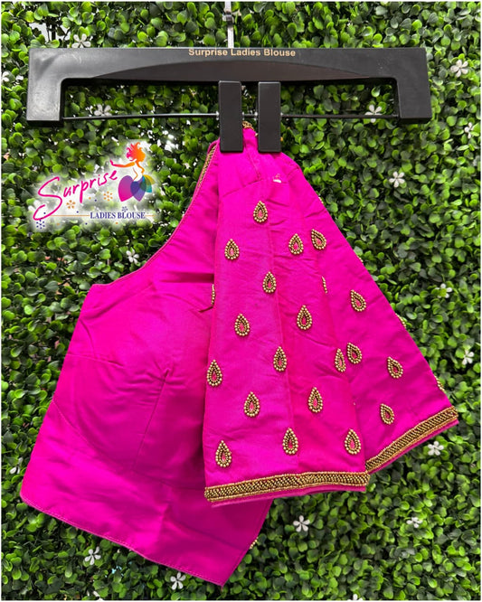 Designer Handwork Blouse Pink