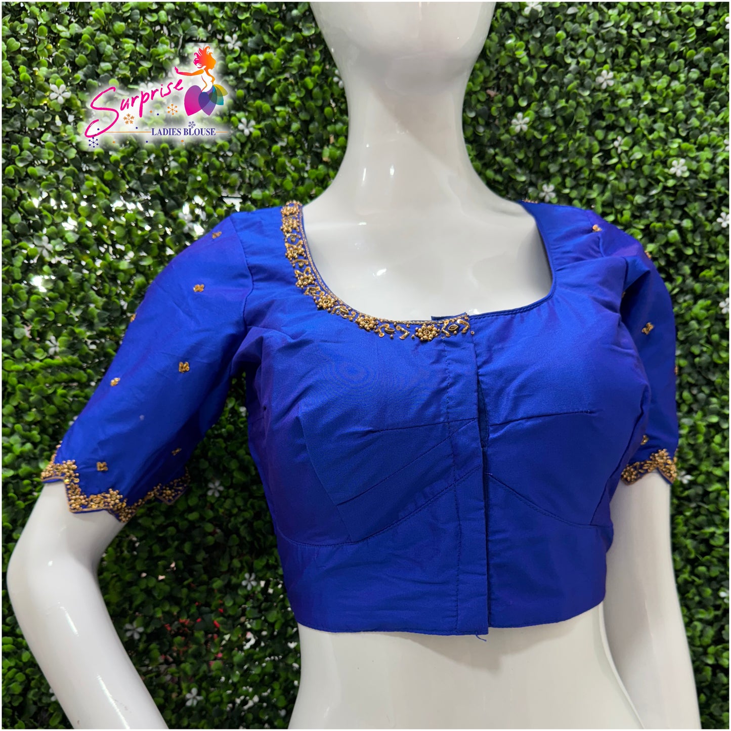 Handwork designer Ari work blouse Blue color