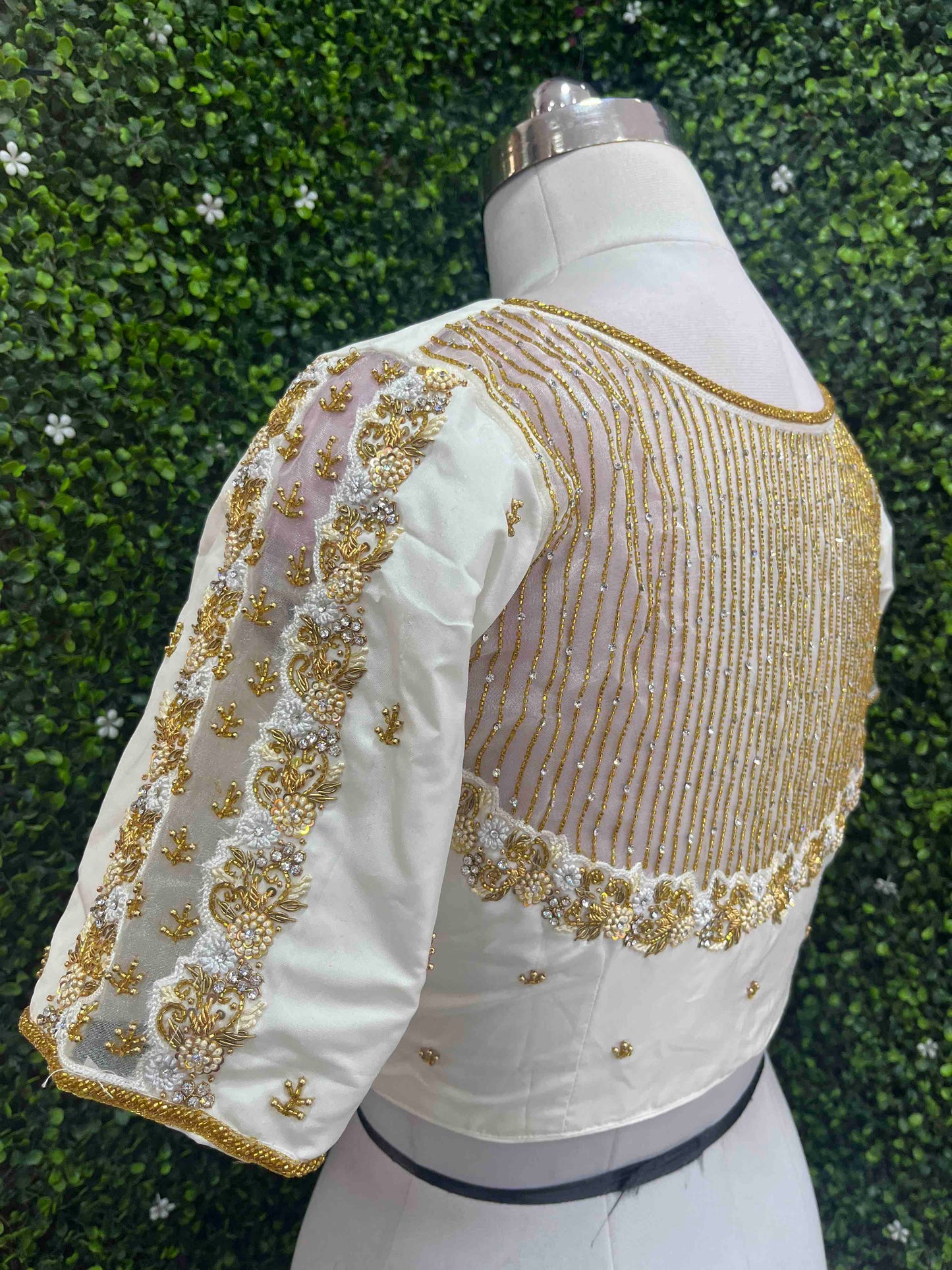 Handwork designer Ari work blouse Cream/ off white color