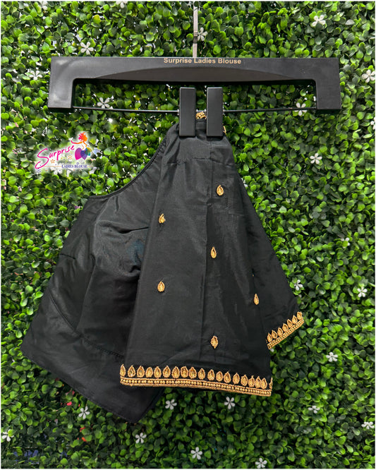 Designer handwork Ari work blouse Black color