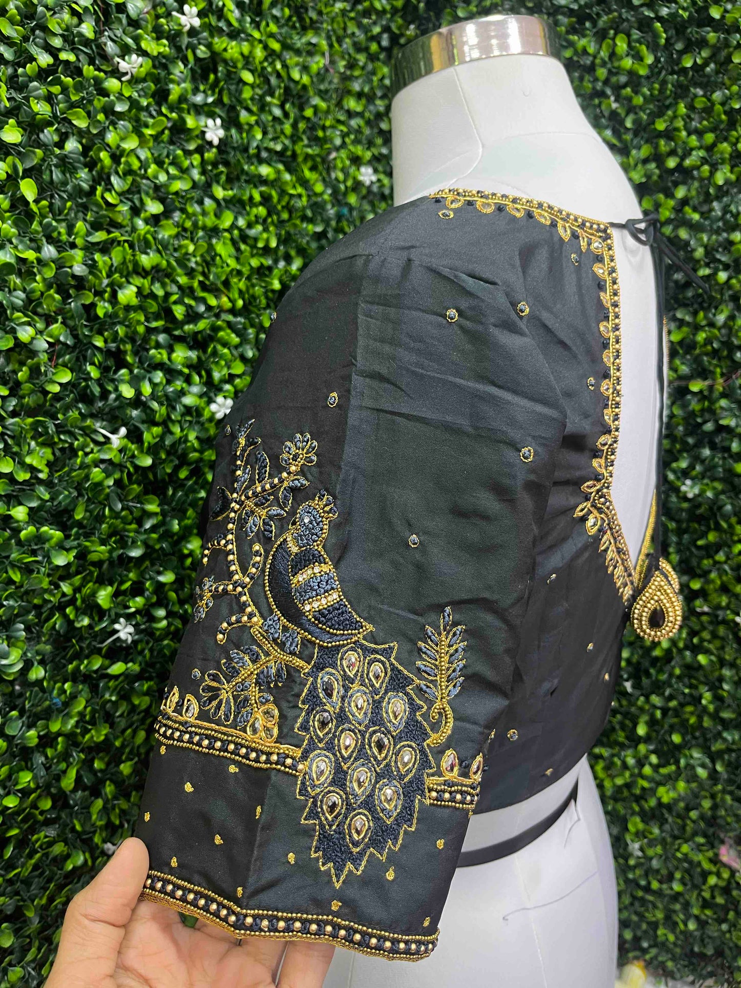 Designer Handwork Blouse Black