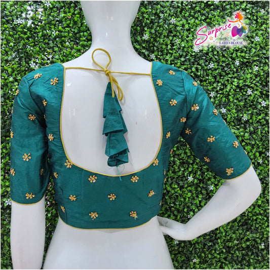 handwork designer Blouse black color