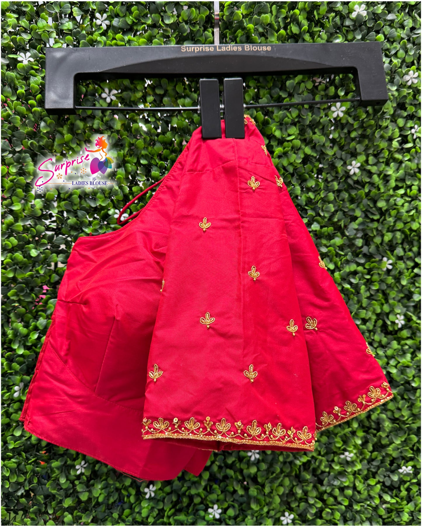 Handwork designer Ari work blouse Red color