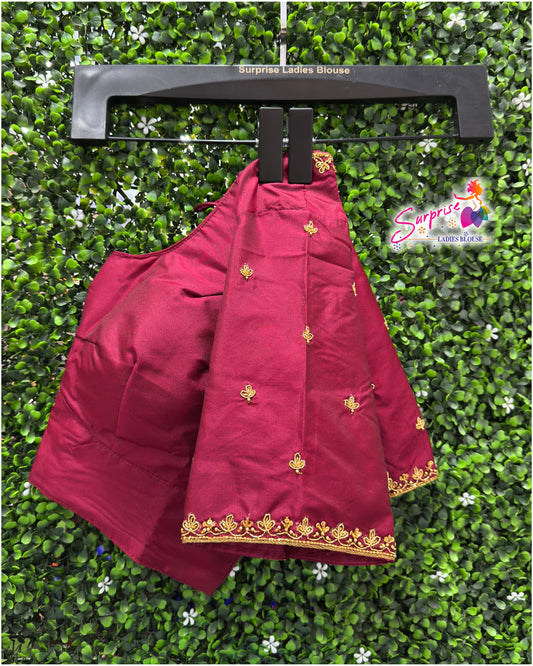 Handwork designer Ari work blouse maroon color