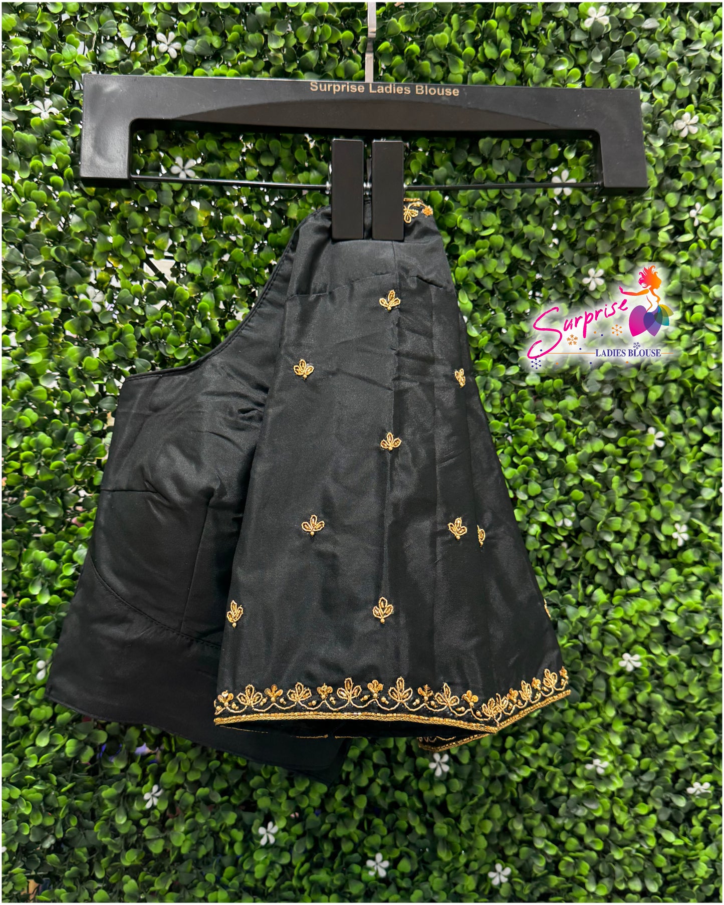 Handwork designer Ari work blouse black color