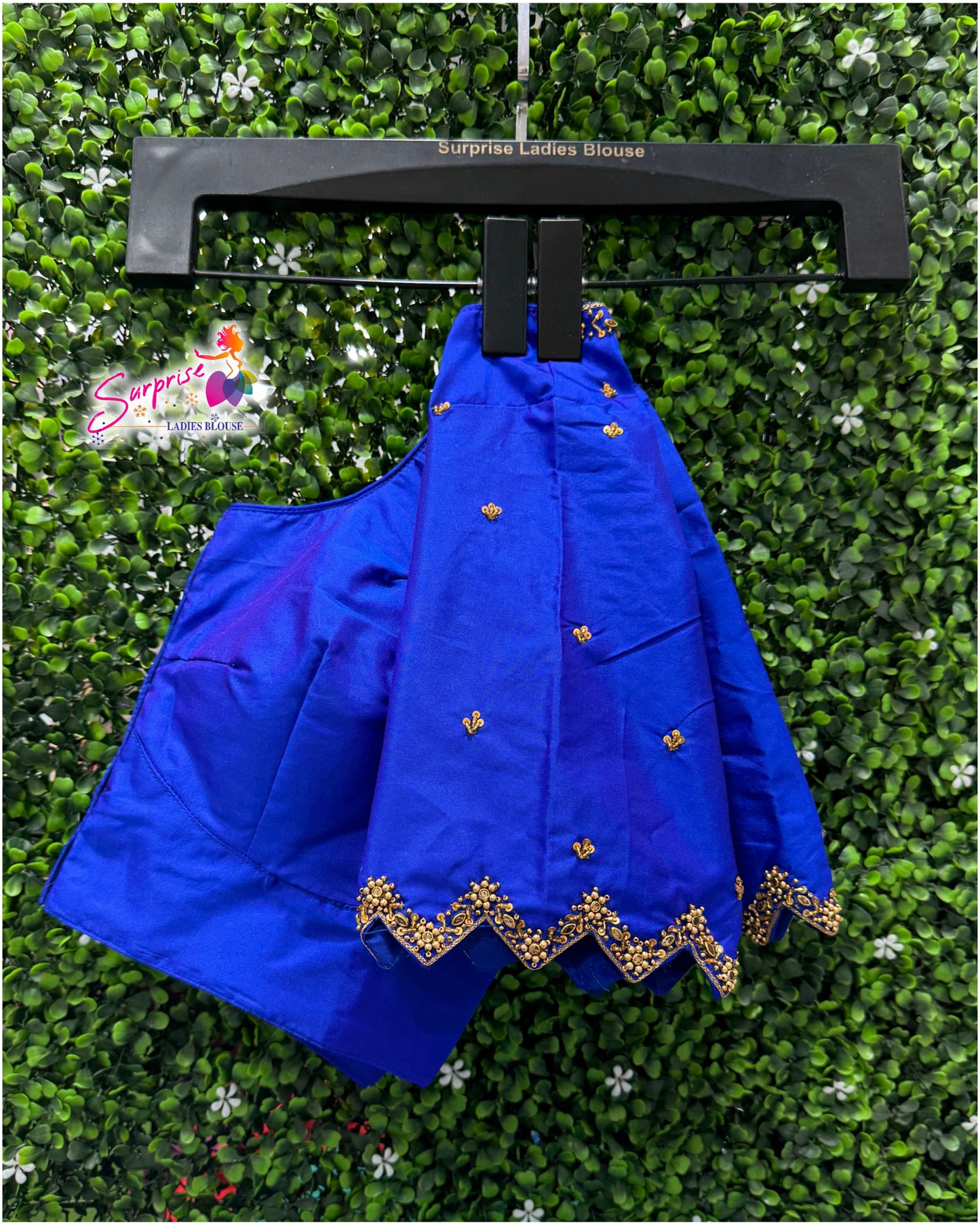 Handwork designer Ari work blouse Blue color