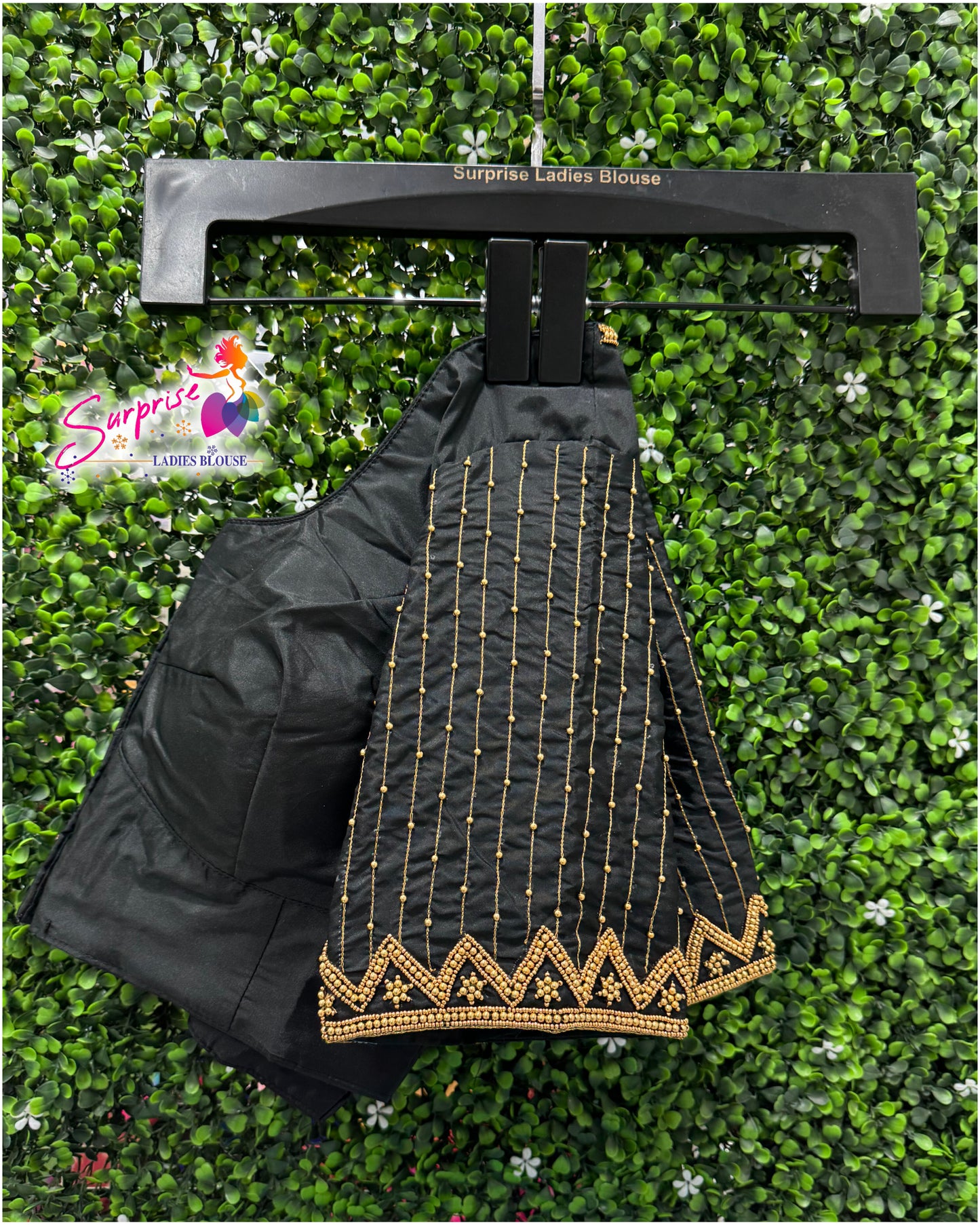 Designer handwork Ari work blouse Black color