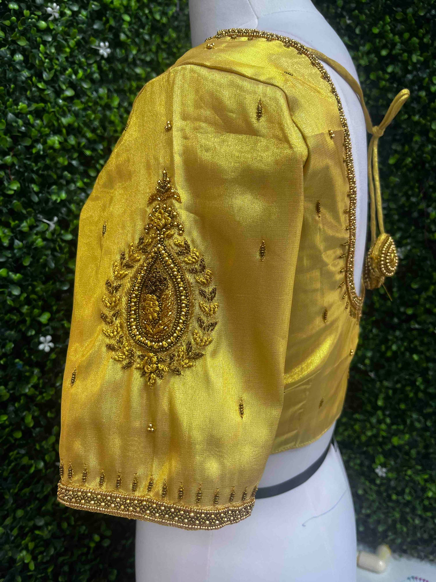 Designer Handwork Blouse Gold