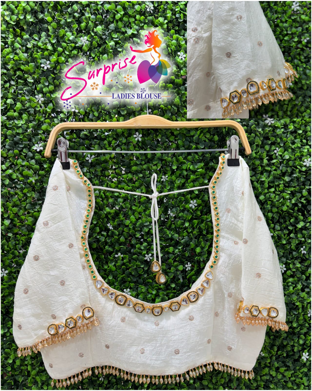 Latest Jewellery Handwork Blouse