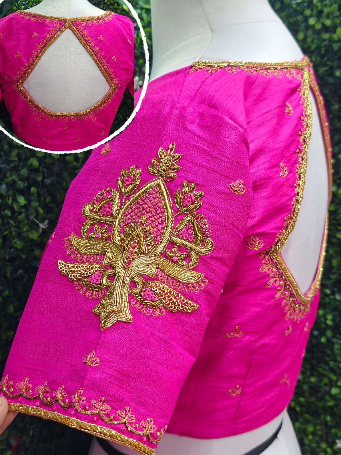 Designer Handwork Blouse Pink