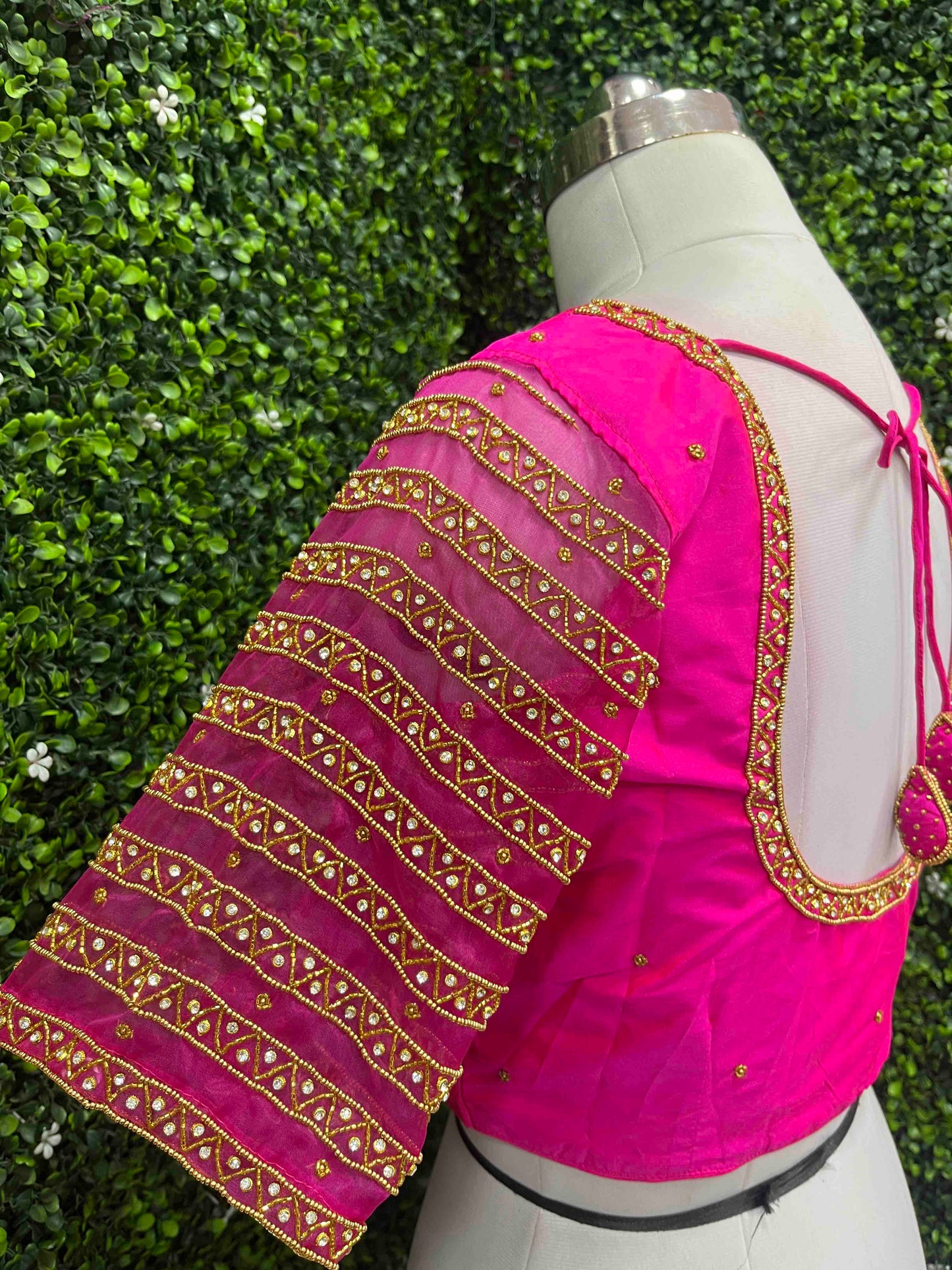 Designer Handwork Blouse Pink