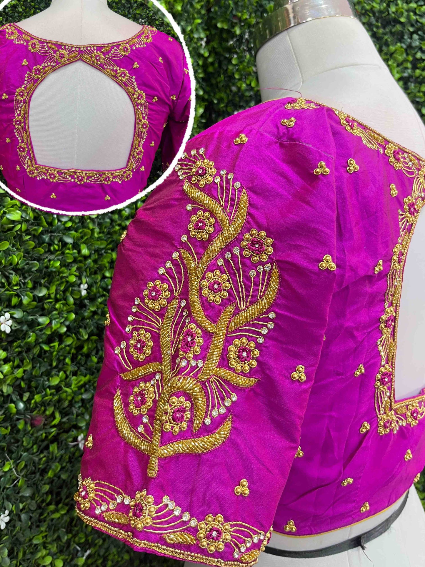 Designer Handwork Blouse Pink