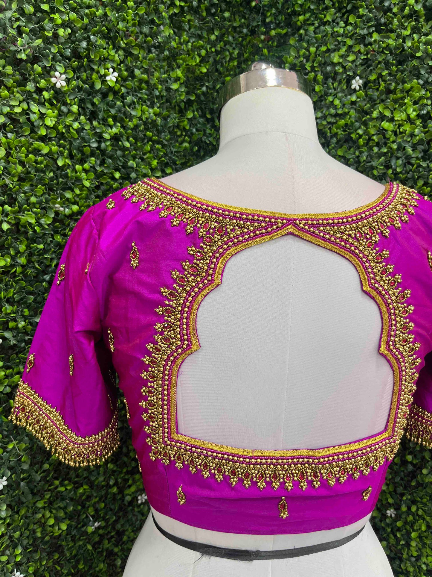 Designer Handwork Blouse Pink