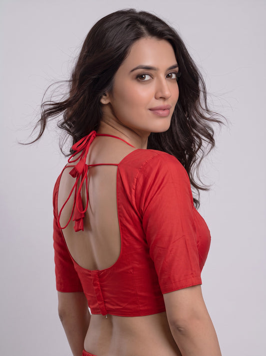 READY MADE MADUBALA BLOUSE (RED)