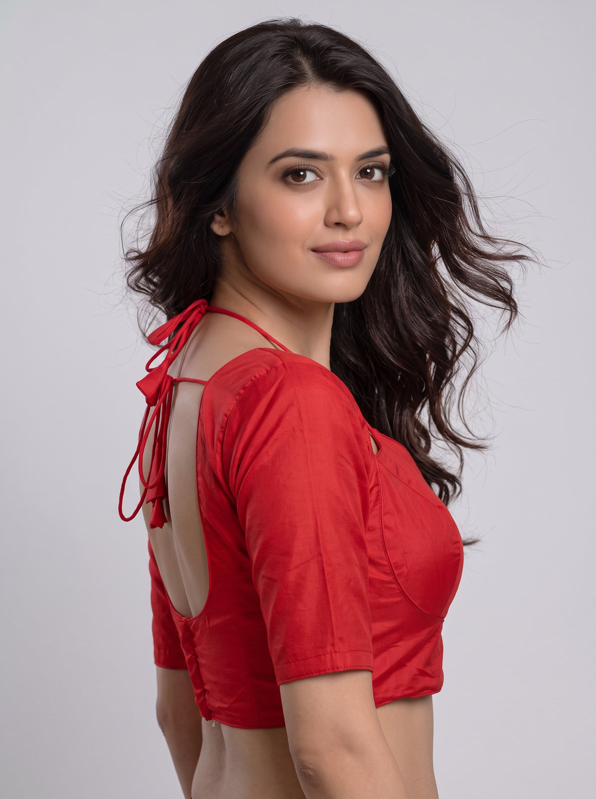 READY MADE MADUBALA BLOUSE (RED)