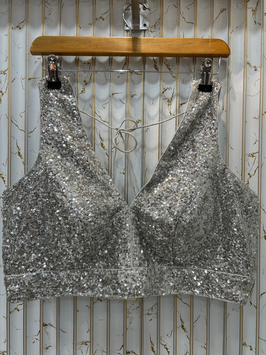 Fancy blouse silver color