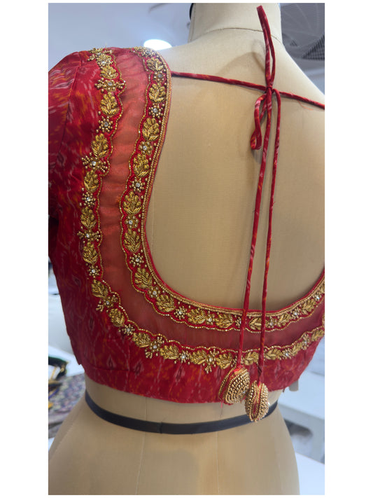 HANDWORK READY MADE POCHAMPALLY BLOUSE