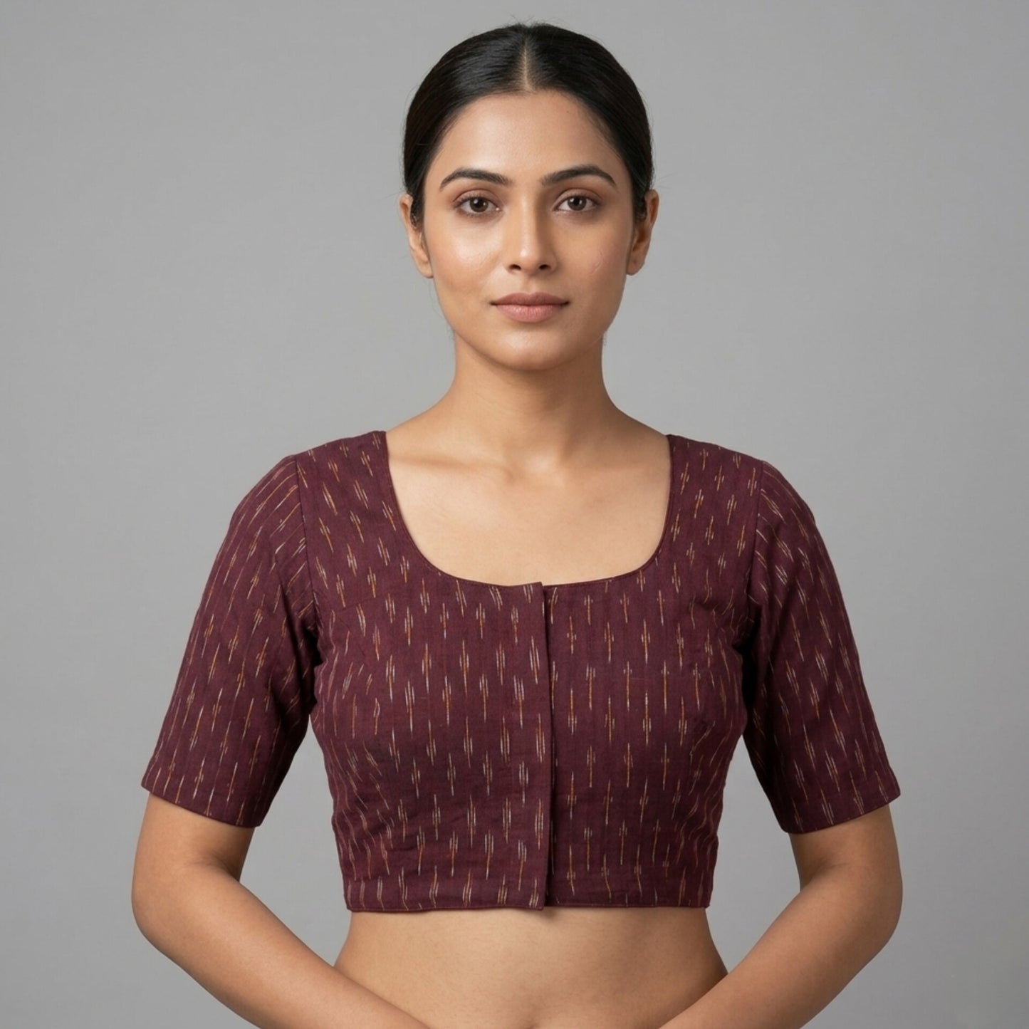Printed khadi cotton blouse
