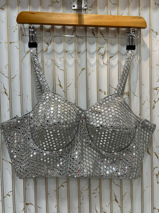 Fancy blouse silver color