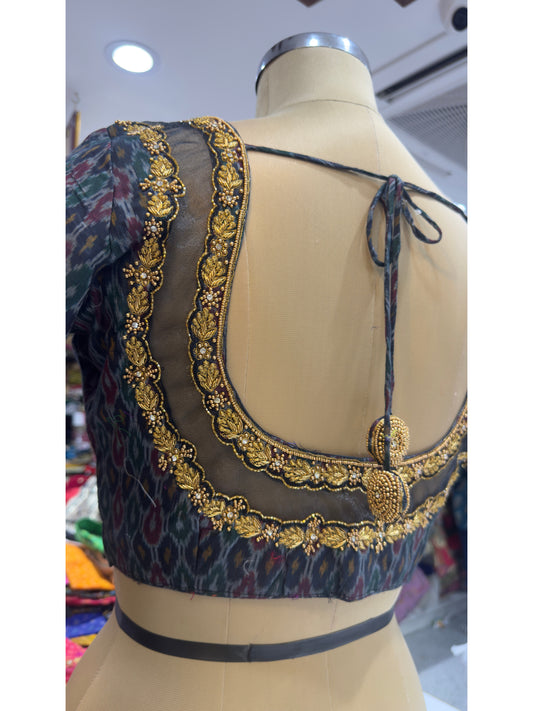 HANDWORK READY MADE POCHAMPALLY BLOUSE