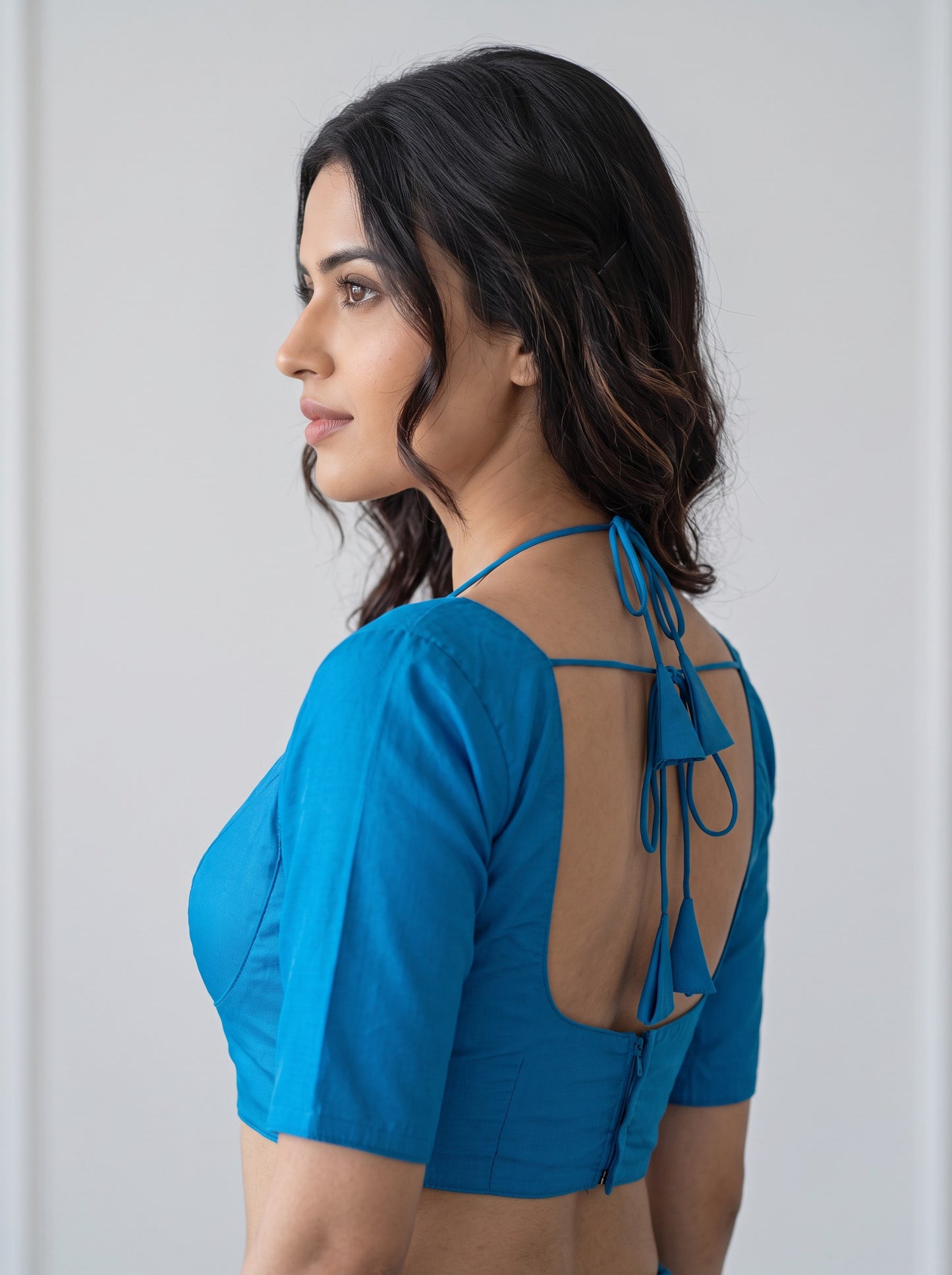 READY MADE MADUBALA BLOUSE (SKY BLUE)