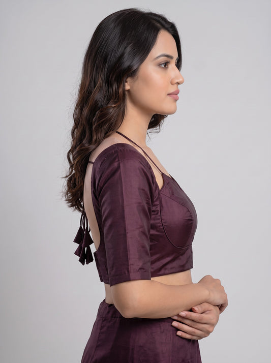READY MADE MADUBALA BLOUSE (WINE)