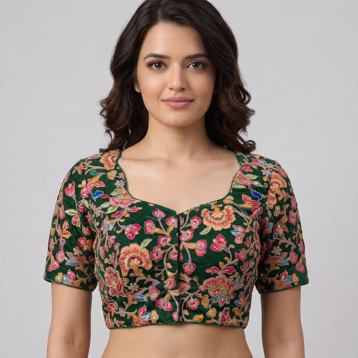 Position print blouse