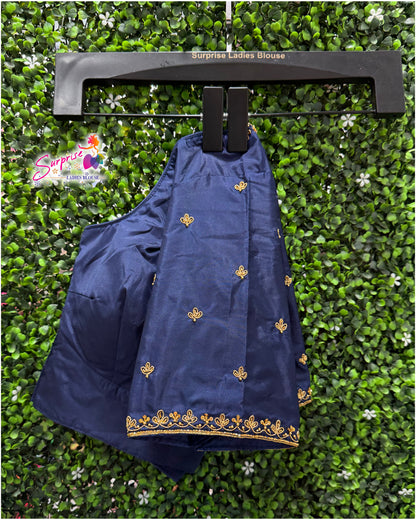 Handwork designer Ari work blouse  navy blue color