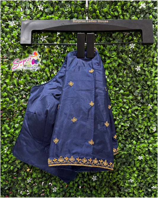 Handwork designer Ari work blouse  navy blue color