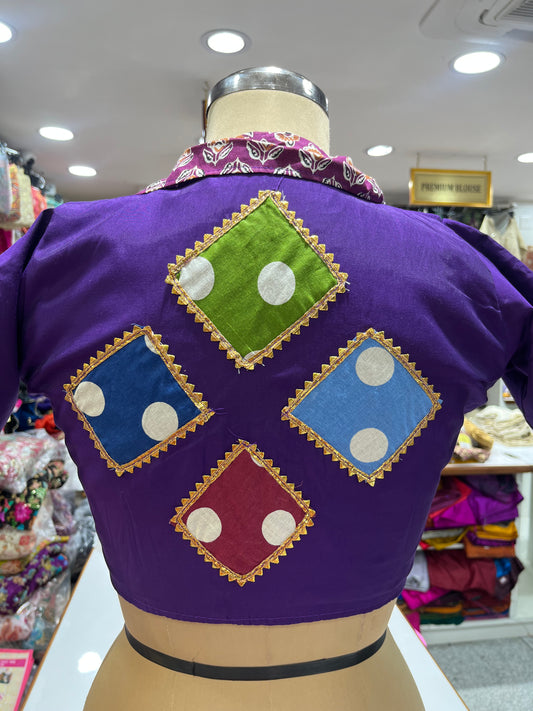 Multicolour Cotton Colar Neck Blouse