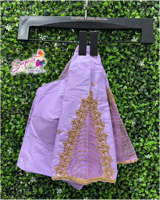 Designer handwork Ari work blouse Lavender color