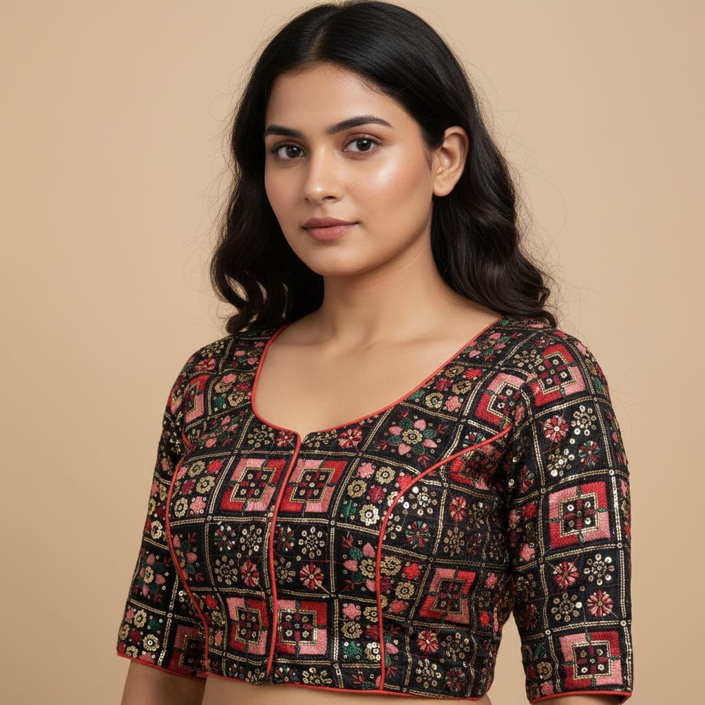 Multi embroidery blouse
