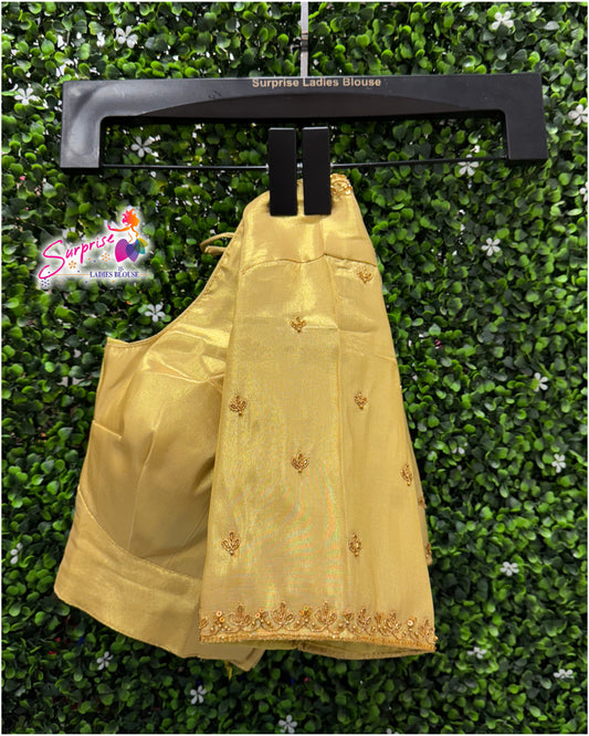 Handwork designer Ari work blouse  gold color