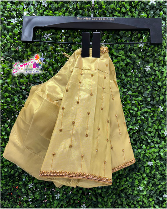 Designer handwork Ari work blouse Gold color