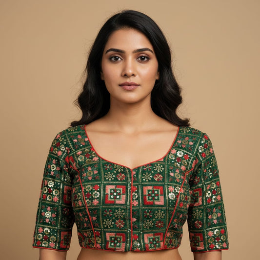 Multi embroidery blouse
