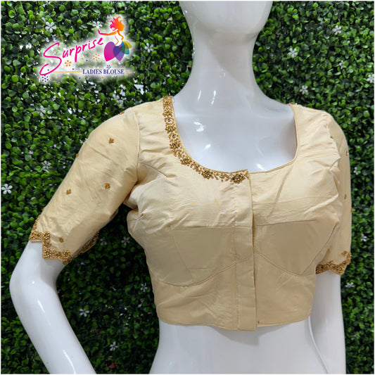 Handwork designer Ari work blouse  cream color