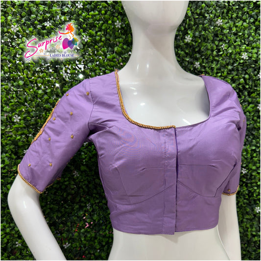 Designer handwork Ari work blouse Lavender color