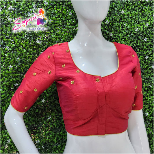 Simple handwork  readymade blouse  pink color