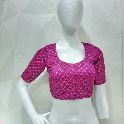 Golden zari butti work blouse