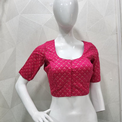 Golden zari butti work blouse