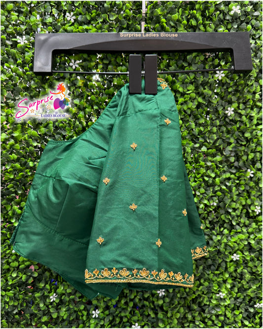 Handwork designer Ari work blouse  green color