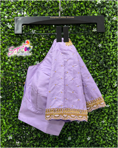 Designer handwork Ari work blouse Lavender color