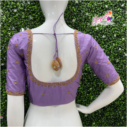 Handwork designer Ari work blouse  lavender color
